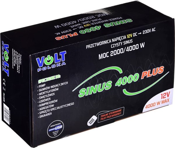Μετατροπέας Volt SINUS PLUS 4000 12/230V (2000/4000W) + ΤΗΛΕΧΕΙΡΙΣΤΗΡΙΟ