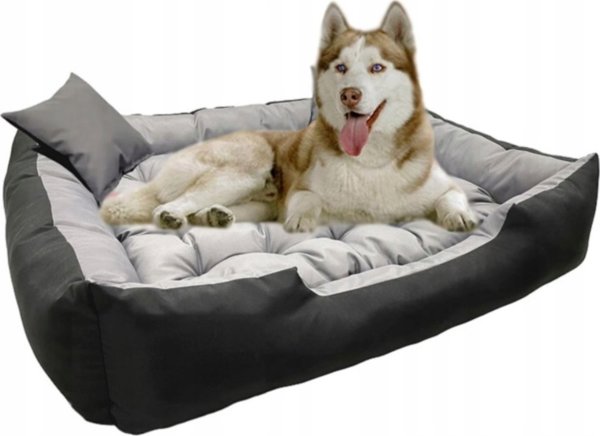 AIO Europe Κρεβάτι σκύλου ECCO 130x100 / 145x115 cm γκρι-μαύρο