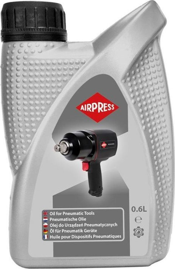 Airpress Λάδι Πνευματικών Εργαλείων, 0.6 Λίτρα, Λιπαντικό για Συρραπτικά, Τρυπάνια και Κλειδιά Συναρμολόγησης