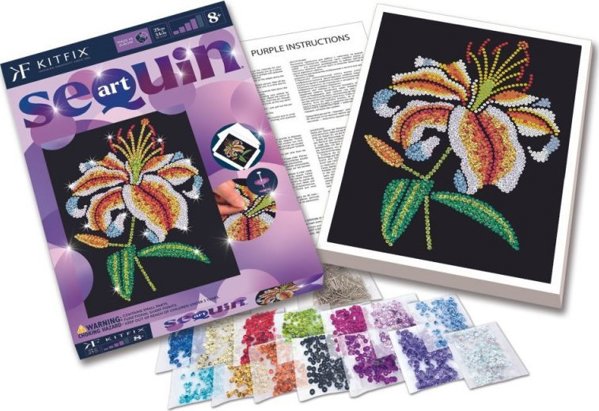 Airfix KITFIX DIY set Sequin Art Purple Tiger Lily