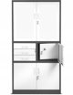 Aktenschrank mit Schubladen und Tresor FILIP II, 900 x 1850 x 400 mm, anthrazit-weiß