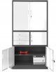 Aktenschrank mit Schubladen und Tresor FILIP II, 900 x 1850 x 400 mm, anthrazit-weiß
