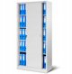 Aktenschrank, Schiebetürenschrank, Metallschrank KUBA, 900 x 1850 x 400 mm, grau