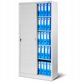 Aktenschrank, Schiebetürenschrank, Metallschrank KUBA, 900 x 1850 x 400 mm, grau