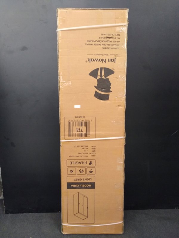 Aktenschrank, Schiebetürenschrank, Metallschrank KUBA, 900 x 1850 x 400 mm, grau