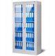 Aktenschrank Büroschrank Vitrinenschrank AMELIA, 900 x 1850 x 400 mm, grau