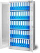 Aktenschrank Büroschrank Vitrinenschrank AMELIA, 900 x 1850 x 400 mm, grau