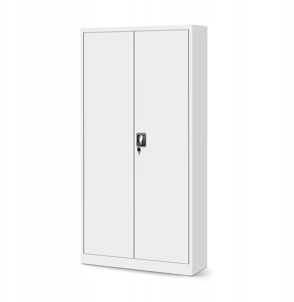 Aktenschrank mit Geheimfach TOMASZ, 900 x 1850 x 450 mm, weiß