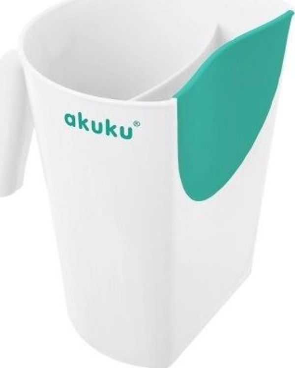 Akuku Κούπα Λουσίματος Παιδική, Αντιστρεπτική για Ξέβγαλμα Μαλλιών, Λευκό/Μέντα, 16cm