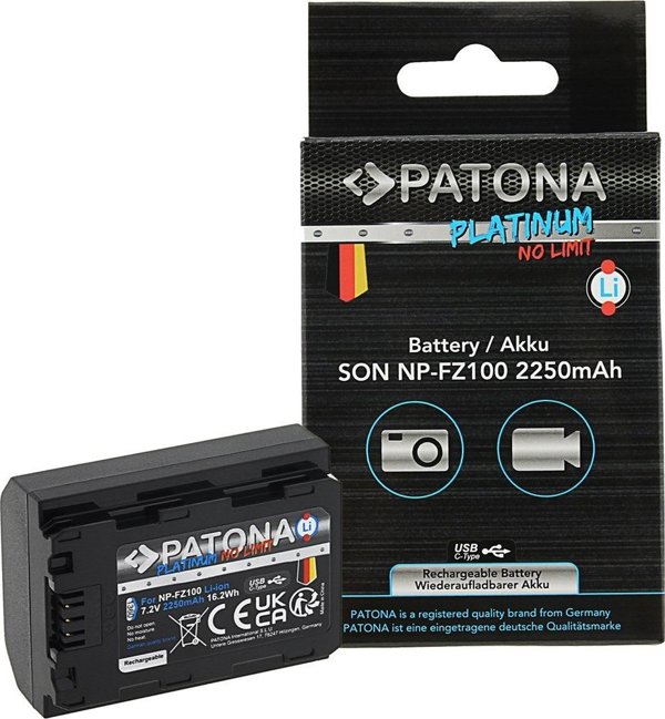 Μπαταρία Patona Μπαταρία Patona Platinum NP-FZ100 με USB-C για Sony