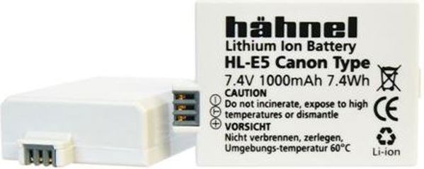 Επαναφορτιζόμενη Μπαταρία Hahnel HL-E5 Canon, 7.4 V, 1000mAh, αντικατάσταση