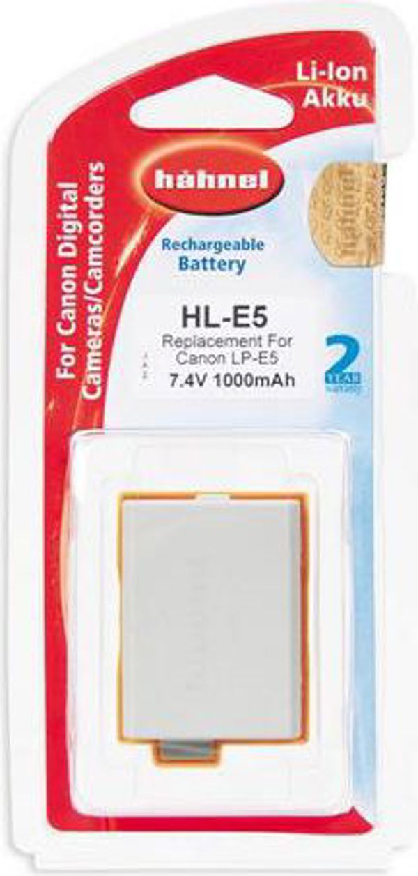 Επαναφορτιζόμενη Μπαταρία Hahnel HL-E5 Canon, 7.4 V, 1000mAh, αντικατάσταση