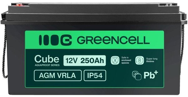 Akumulator AGM VRLA 12V 250Ah IP54 Green Cell