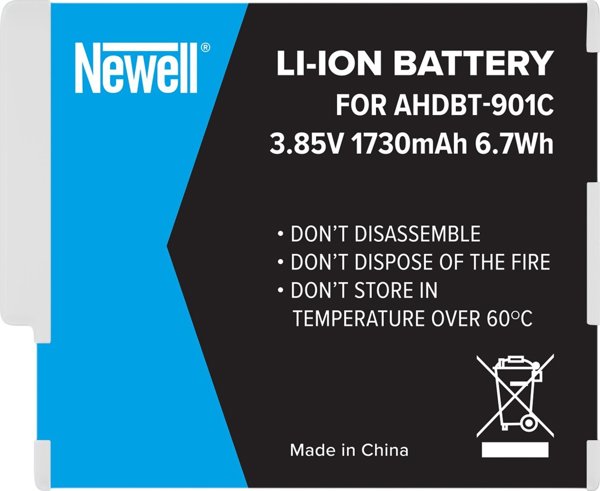 Αναπληρώσιμος συσσωρευτής Newell NEWELL SupraCell NL3585 αναπληρώσιμος συσσωρευτής AHDBT-901c για GoPro