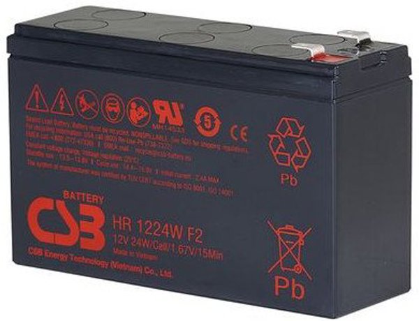 Μπαταρία 12V 6.4Ah@C20 24W@15min -F1, +F2 AGM VRLA Pb CSB