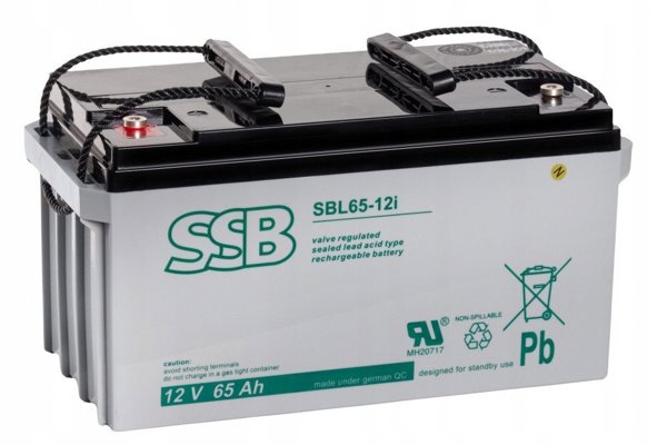 Akumuliatorius (AGM) SSB SBL (65Ah, 12V, F13 M6, VRLA)