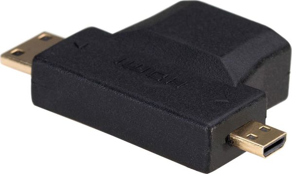 Προσαρμογέας AV Akyga HDMI Micro - HDMI Mini - HDMI μαύρο (AK-AD-23)