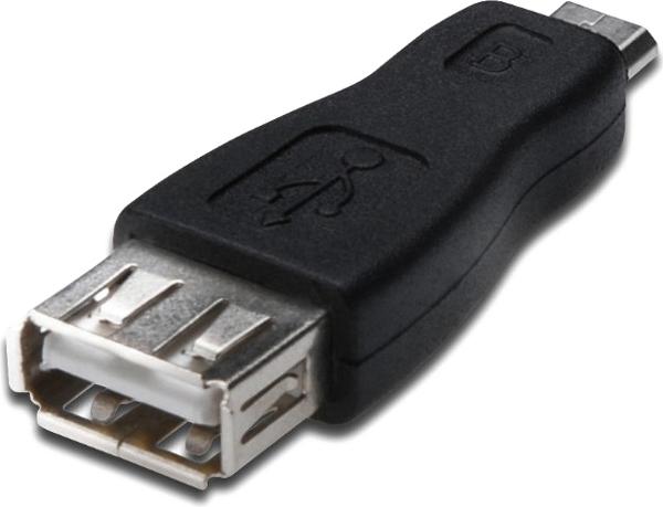 Προσαρμογέας USB Akyga microUSB - USB Μαύρο (AK-AD-08)