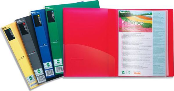 Pentel Superior Άλμπουμ Παρουσίασης A4, 40 Θήκες, Μαύρο (DCF144)