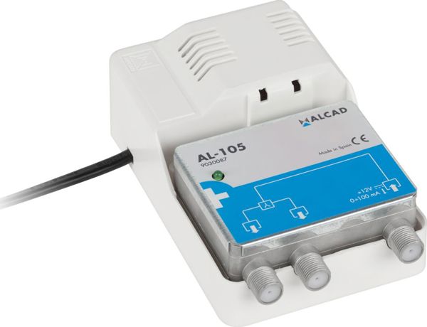 Τροφοδοτικό Alcad AL-105 12V 100mA για Ενισχυτές Κεραίας, 1 Είσοδος / 2 Έξοδοι, 40-862 MHz