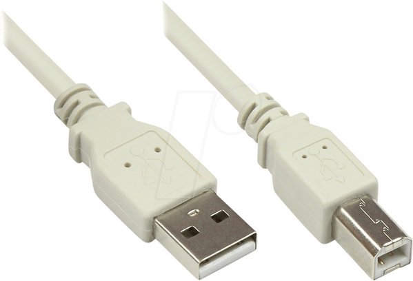 Alcasa 2510-1OF καλώδιο USB USB 2.0 1 m USB A USB B Λευκό