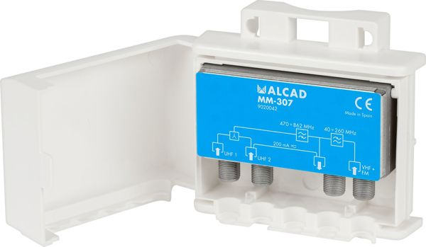 Διακλαδωτής Ιστού Alcad MM-307 2xUHF + VHF/FM, 2 Είσοδοι / 2 Έξοδοι
