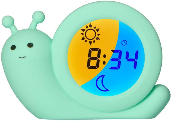 Ρολόι αφύπνισης ρυθμού ύπνου Alecto Baby Simon Snail, μέντα πράσινο