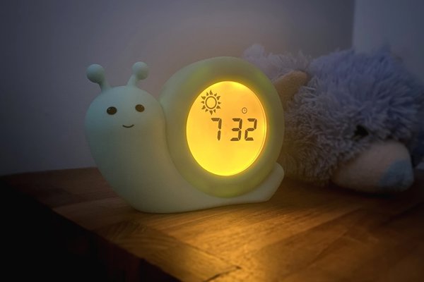Ρολόι αφύπνισης ρυθμού ύπνου Alecto Baby Simon Snail, μέντα πράσινο