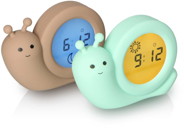 Ρολόι αφύπνισης ρυθμού ύπνου Alecto Baby Simon Snail, μέντα πράσινο