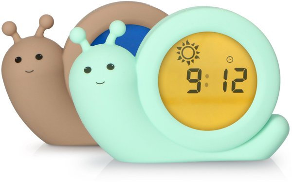 Ρολόι αφύπνισης ρυθμού ύπνου Alecto Baby Simon Snail, μέντα πράσινο
