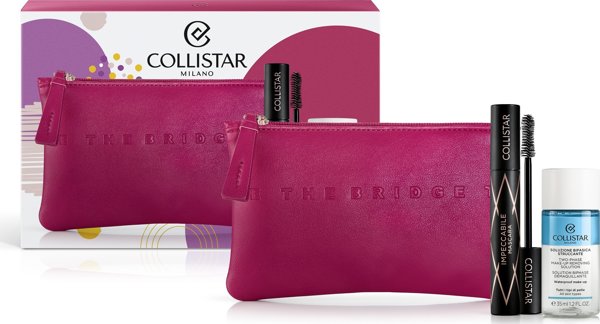 Alkotest COLLISTAR_SET XMas 2023 Impeccabile μάσκαρα Black 14ml + Δυφασικό ντεμακιγιάζ 35ml + φούξια κασετίνα