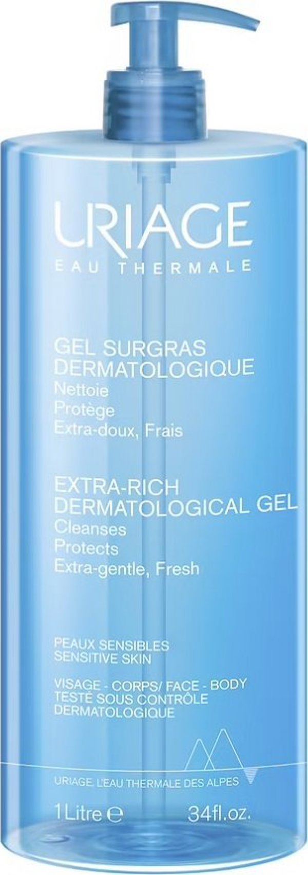 Alkotest URIAGE_Extra-Rich Δερματολογικό Τζελ καθαρισμού 1000ml 14128114 3661434002960