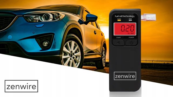 Αλκοολόμετρο Zenwire ALKOMAT Ηλεκτροχημικό Επαγγελματικό 5x ΣΤΟΜΙΑ LCD Zenwire F4