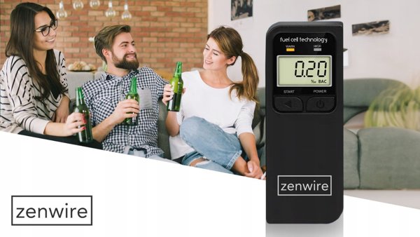 Αλκοολόμετρο Zenwire ALKOMAT Ηλεκτροχημικό Επαγγελματικό 5x ΣΤΟΜΙΑ LCD Zenwire F4