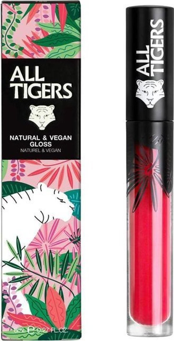 All Tigers All Tigers, Natural & Vegan, Natural, Shining, Lip Gloss, 801, Live With Passion, 8 ml για γυναίκες 13075683 3701243208013