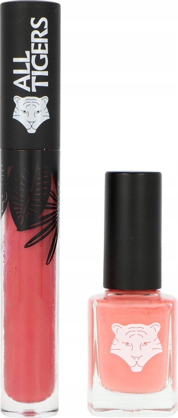 All Tigers Set All Tigers: Natural & Vegan, Liquid Lipstick, 683, Make Your Mark, 8 ml + Natural & Vegan, Vegan, Βερνίκι νυχιών, 196, Take Your Chance, 11 ml για γυναίκες 13080671 3701243221050