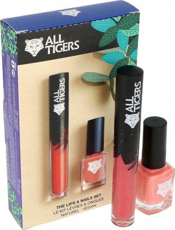 All Tigers Set All Tigers: Natural & Vegan, Liquid Lipstick, 683, Make Your Mark, 8 ml + Natural & Vegan, Vegan, Βερνίκι νυχιών, 196, Take Your Chance, 11 ml για γυναίκες 13080671 3701243221050