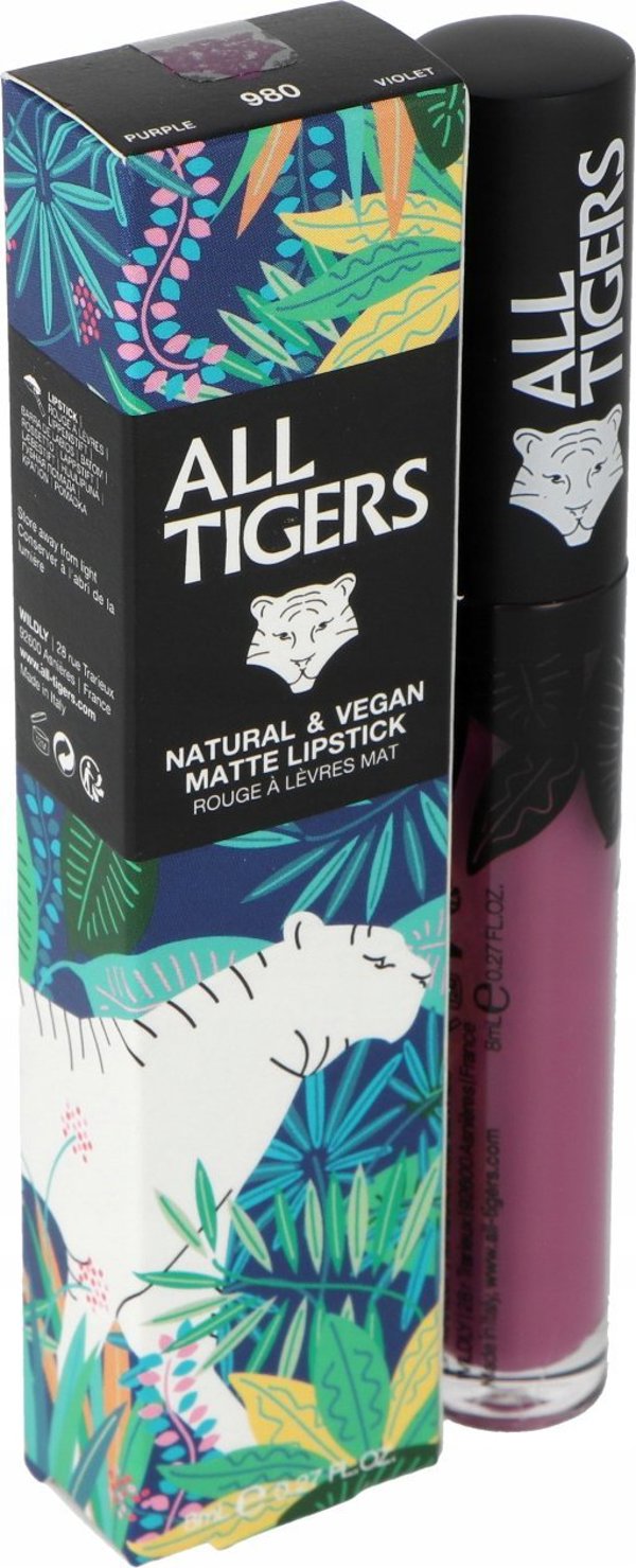 All Tigers All Tigers, Natural & Vegan, Natural, Matte, Lip Gloss, 980, Feel The Power, 8 ml για γυναίκες 13075688 3701243209805