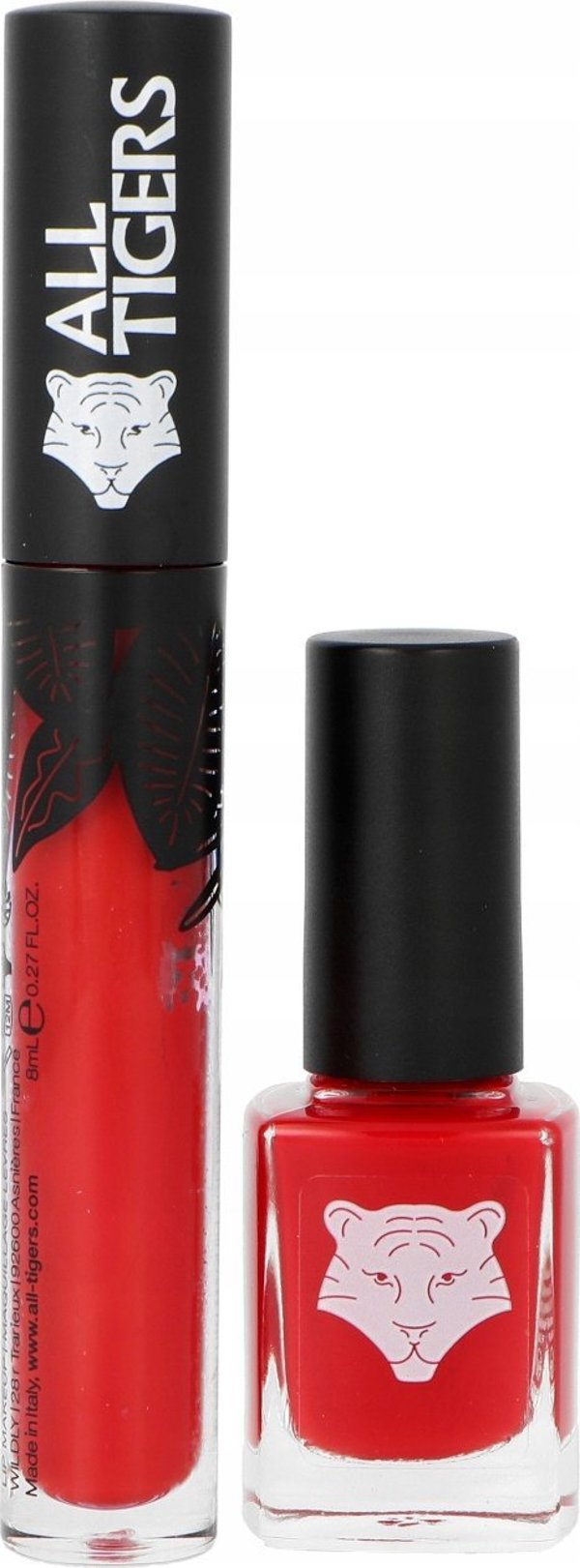 All Tigers Set All Tigers: Natural & Vegan, Liquid Lipstick, 888, Call Me Queen, 8 ml + Natural & Vegan, Vegan, Βερνίκι νυχιών, 298, Hit It Big, 11 ml Unisex 13075664 3701243221036