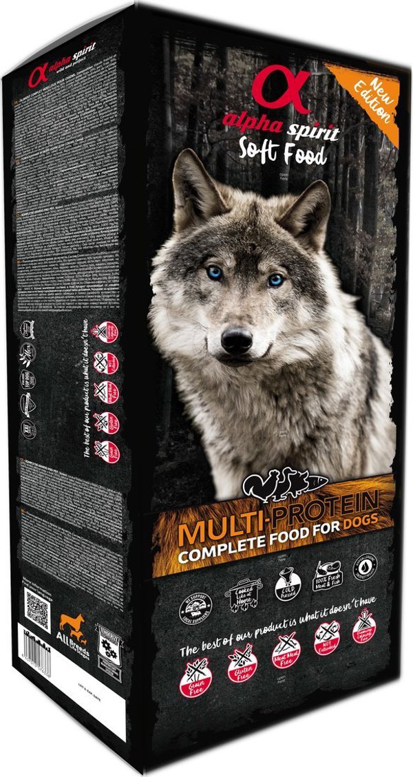 Alpha Spirit Ημι-μαλακή τροφή για σκύλους Πολυπρωτεΐνη (ενήλικες) 9 κιλά 7035546 8436586310134