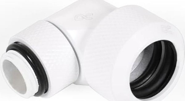 Alphacool Alphacool Eiszapfen Anschluss 90 Grad G1/4 Zoll AG auf 16mm AD Hardtube - drehbar, - Wei