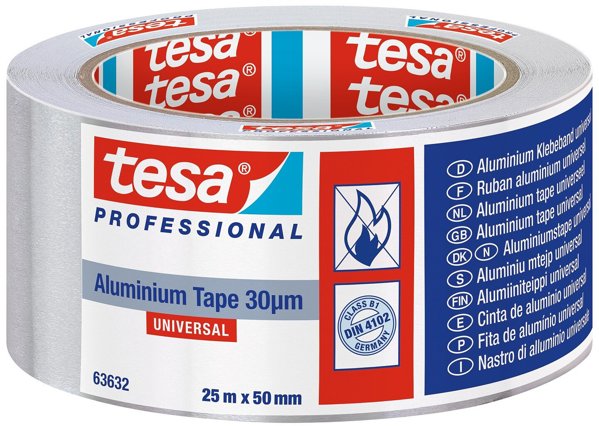 Tesa Ταινία Αλουμινίου με Επένδυση 30 micron, 10m x 50mm