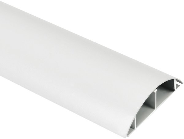 Maclean MC-814 W Αλουμινένια Λωρίδα Κάλυψης Καλωδίων, Αυτοκόλλητο Κανάλι Καλωδίων, 62x20x750mm, Λευκό