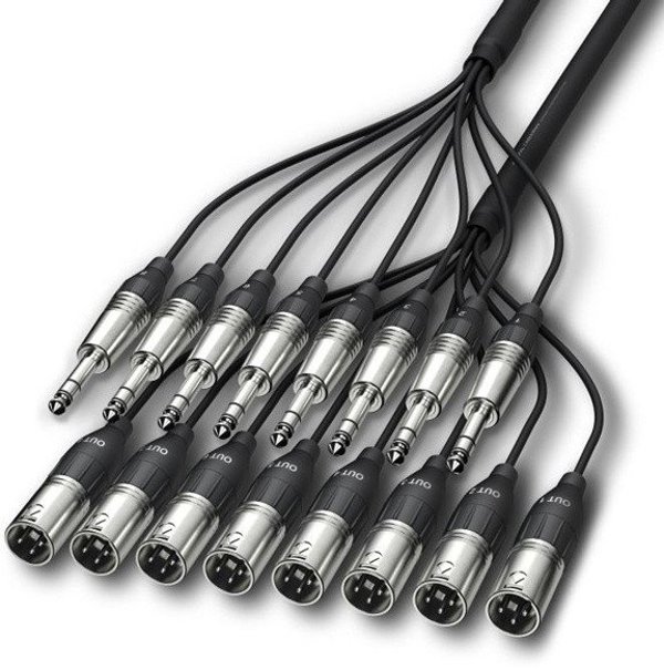 Alva Kabel 8 x XLRm σε 8 x TRS, Μήκος 2m - Επαγγελματικό Καλώδιο Ήχου