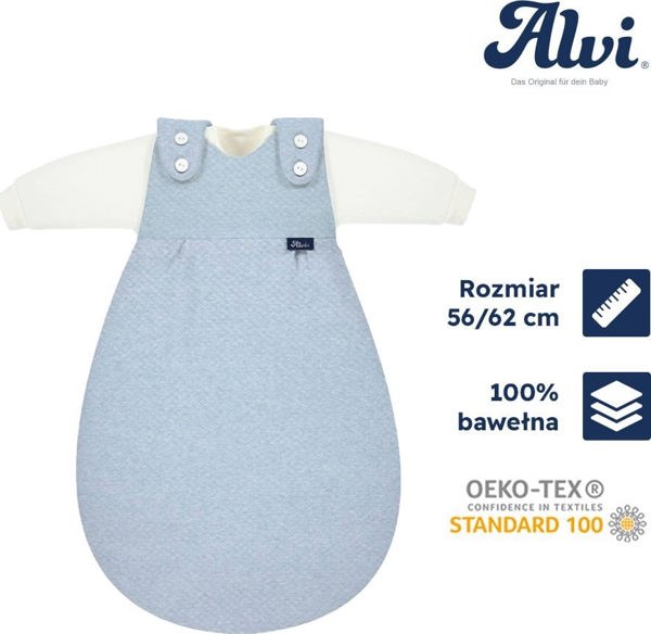 Alvi ALVI Baby-Mäxchen, Υπνόσακος - ειδικό ύφασμα - Πάπλωμα 3 τεμαχίων aqua 56/62 14222434 5900672930702
