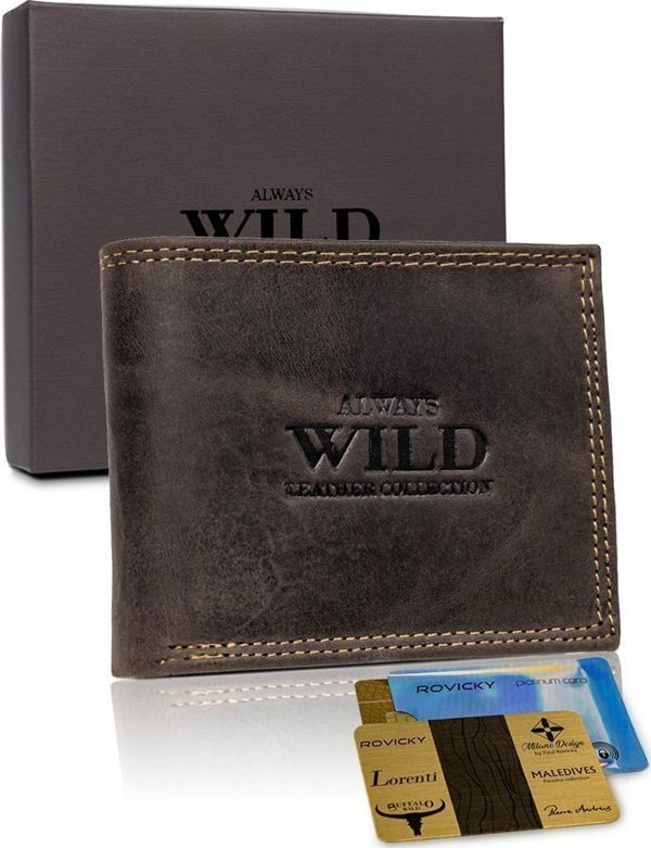 Always Wild Δερμάτινο πορτοφόλι για άνδρες Always Wild RFID Δεν ισχύει 8716675 5903051028700