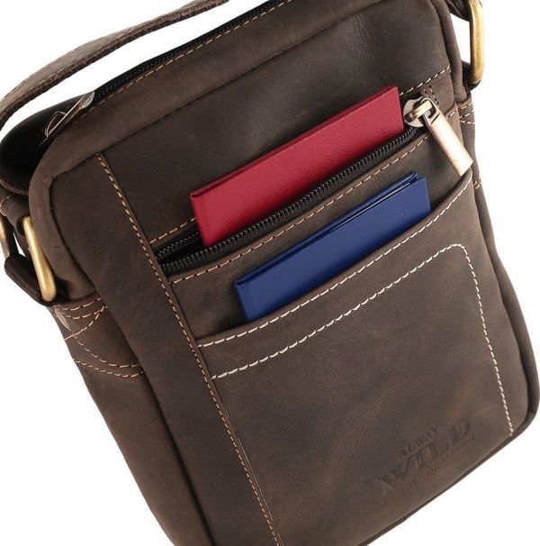 Always Wild Compact, δερμάτινη ανδρική τσάντα messenger με πολλές τσέπες Always Wild Δεν ισχύει 8815134 5903051006524