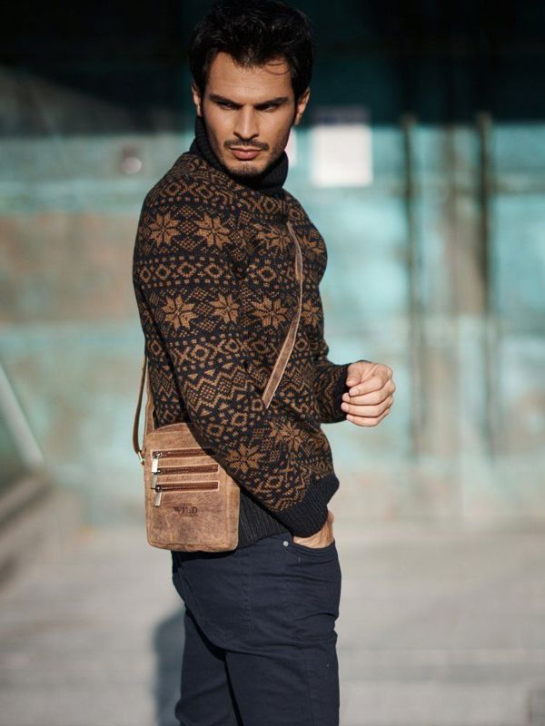 Always Wild Ανδρική τσάντα messenger Always Wild, φυσικό δέρμα, θήκες 8125902 5903051021794