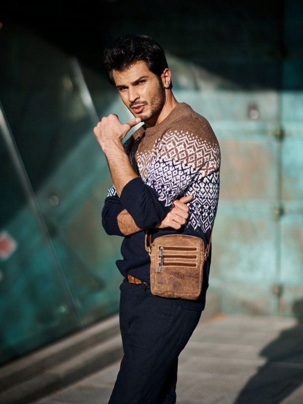 Always Wild Ανδρική τσάντα messenger Always Wild, φυσικό δέρμα, θήκες 8125902 5903051021794