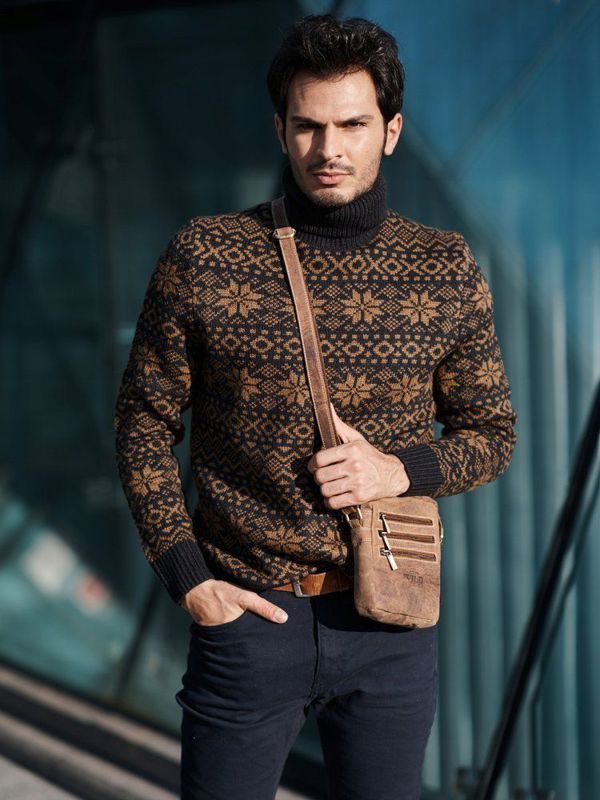 Always Wild Ανδρική τσάντα messenger Always Wild, φυσικό δέρμα, θήκες 8125902 5903051021794